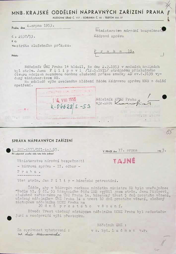 Filip Kádrové Opatření A Kázeňské Potrestání