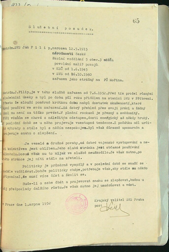 Filip Služební A Kádrové Posudky (2)