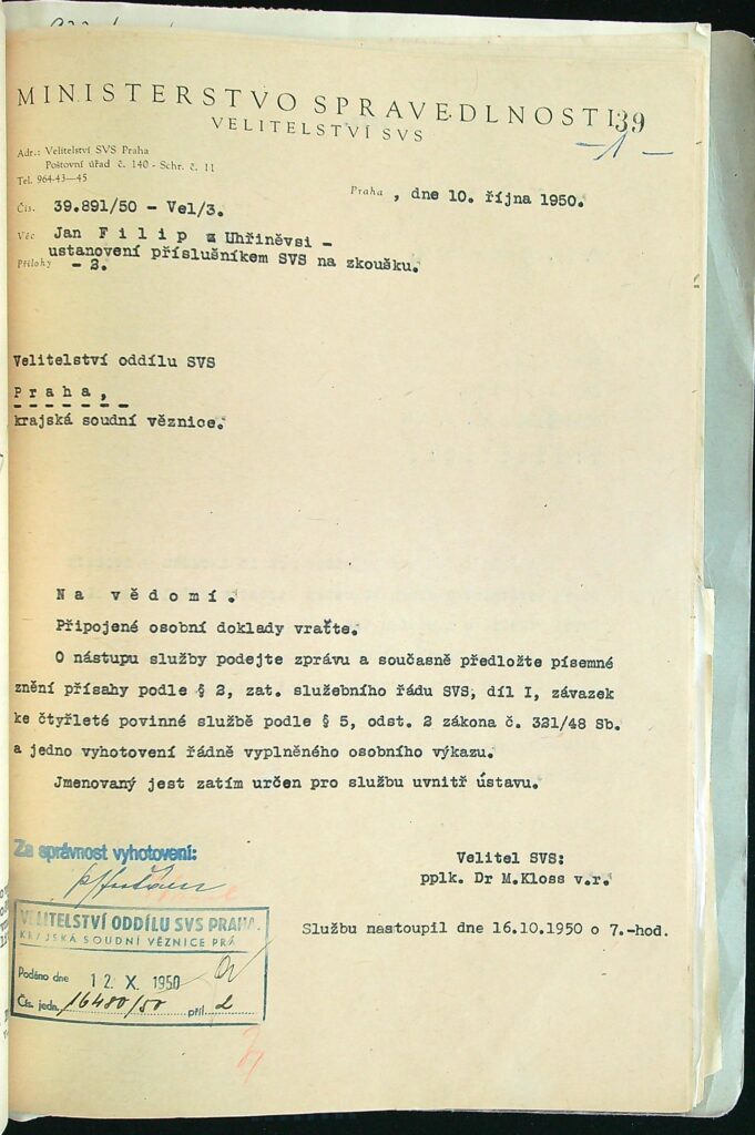 Filip Ustanovení Příslušníka Svs Na Zkoušku (1)