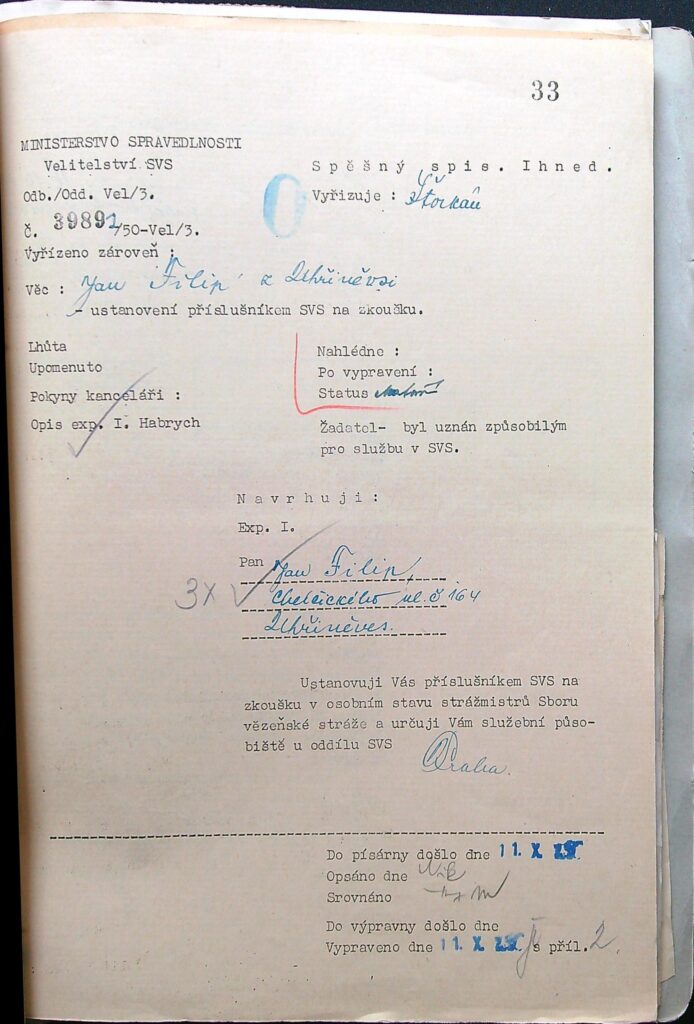 Filip Ustanovení Příslušníka Svs Na Zkoušku (3)
