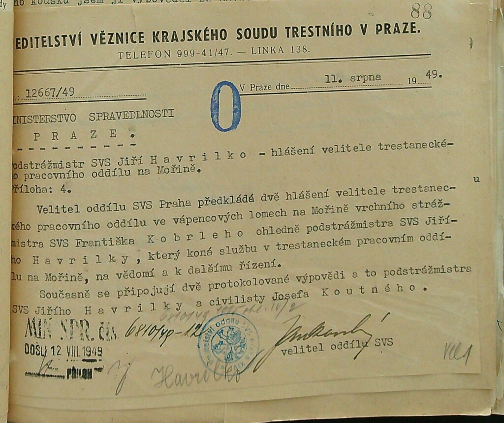 Havrilko Kázeňské Přestupky, Záznamy O Trestech A Výpovědi (2)