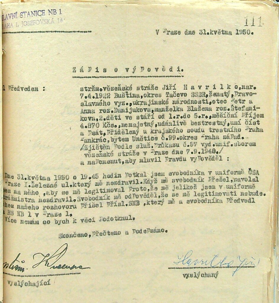 Havrilko Kázeňské Přestupky, Záznamy O Trestech A Výpovědi (8)