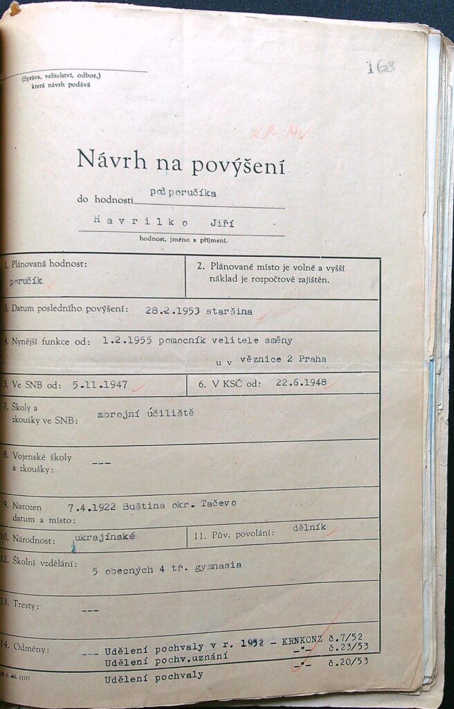 Havrilko Návrh Na Povýšení Do Hodnosti Podporučíka (1)