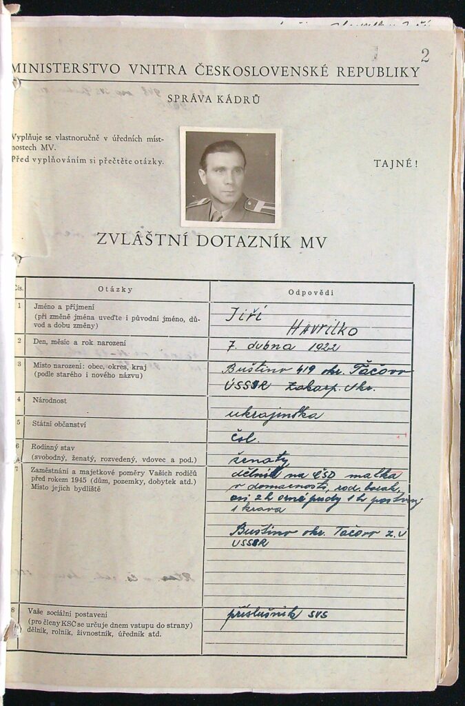 Havrilko Zvláštní Dotazník Mv (1)