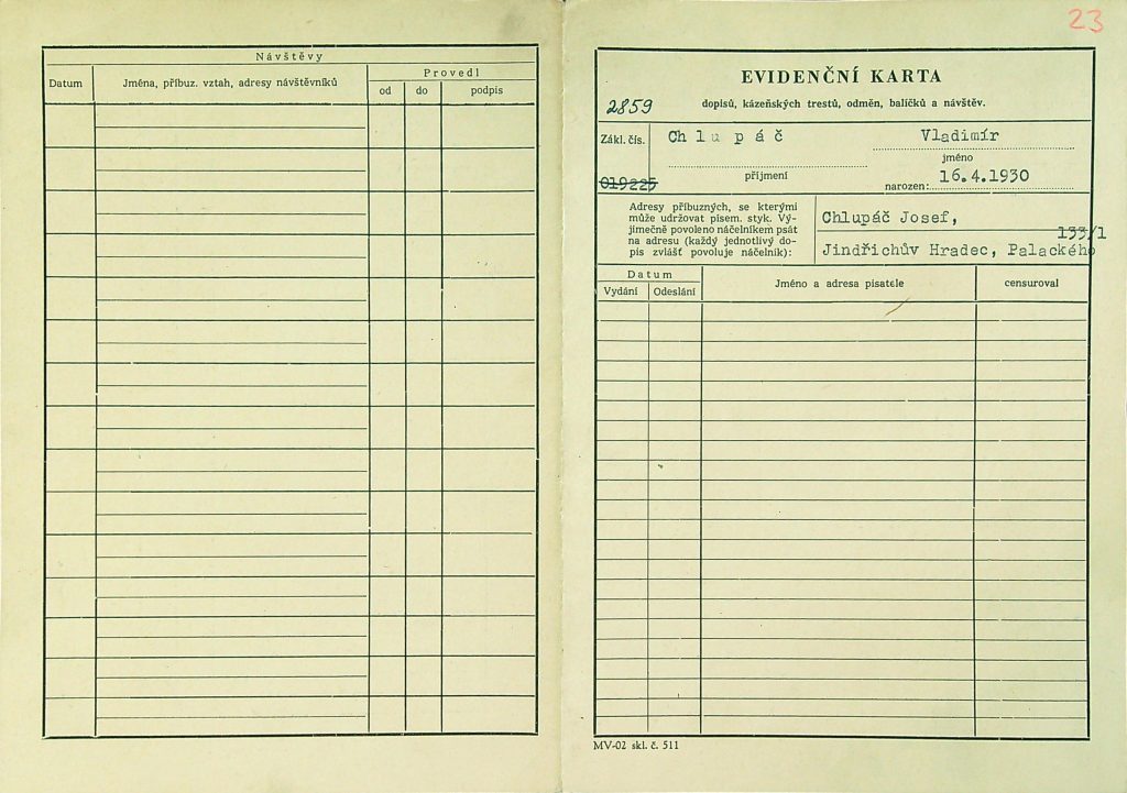 Chlupáč Osobní Vězeňský Spis (104)