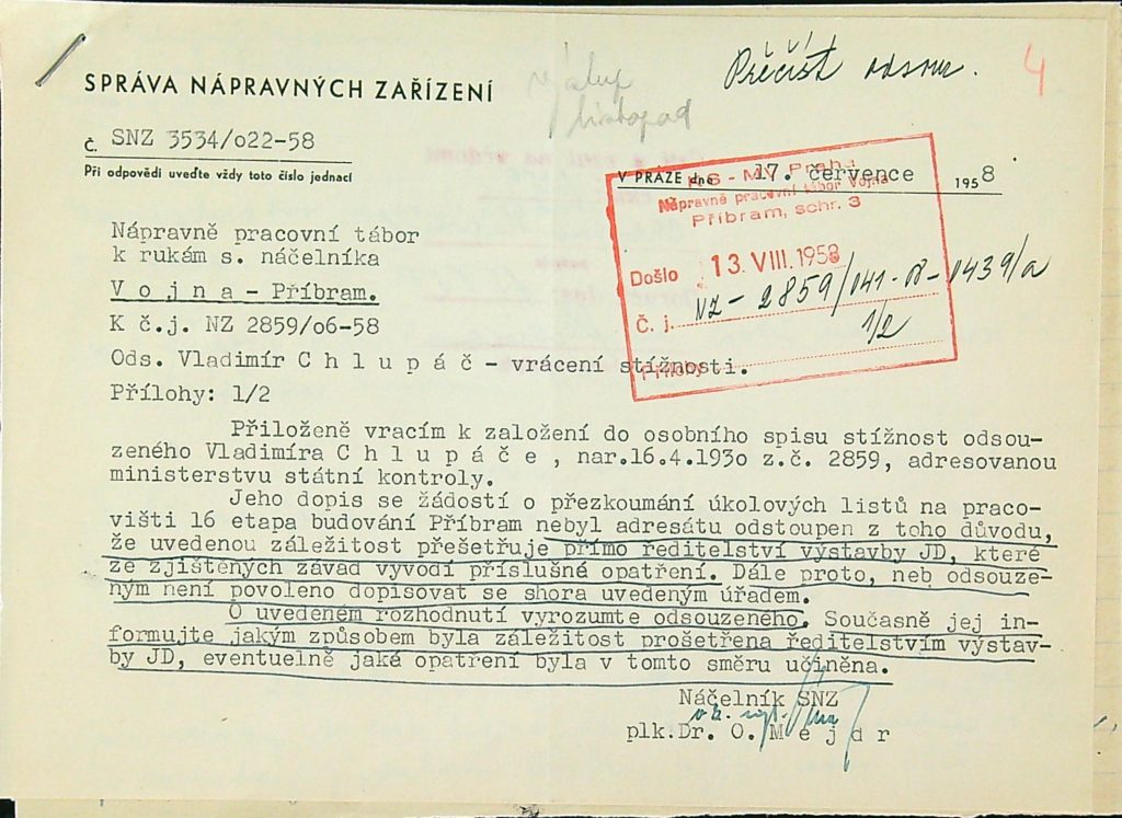 Chlupáč Osobní Vězeňský Spis (106)