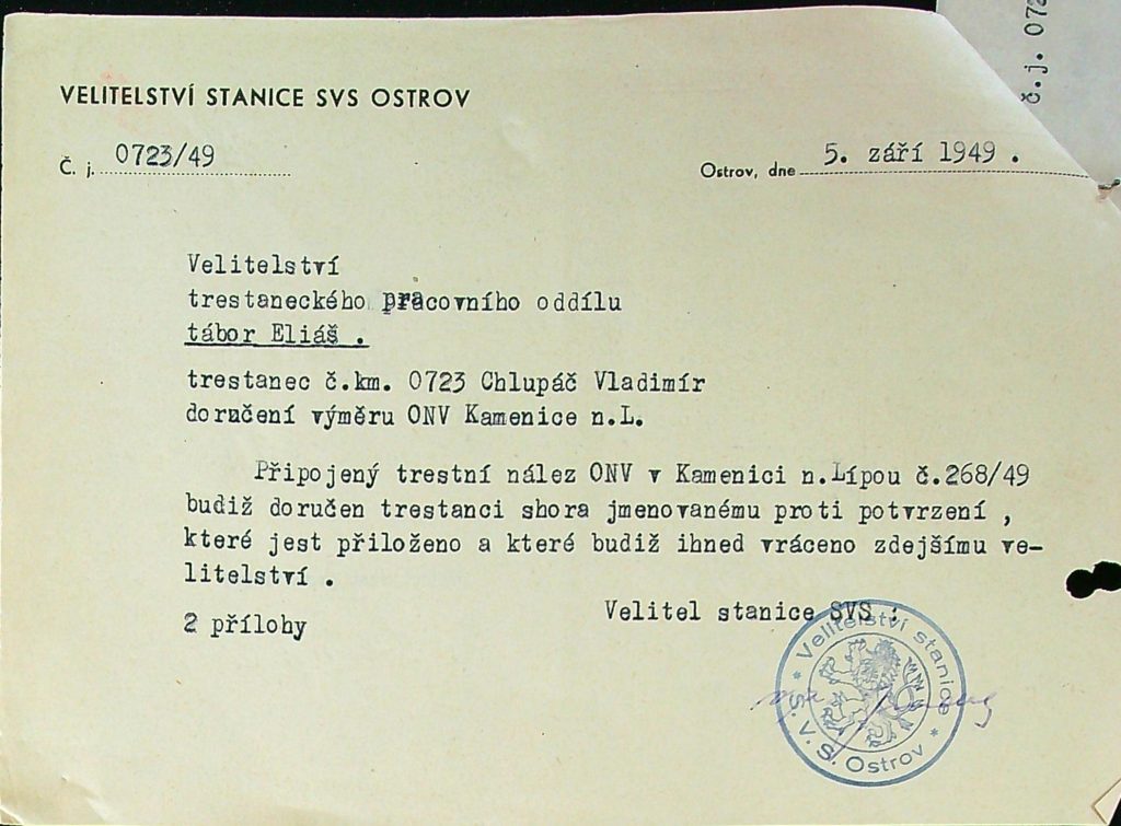 Chlupáč Osobní Vězeňský Spis (114)