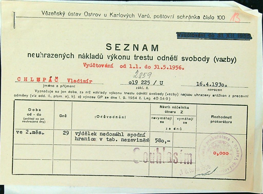 Chlupáč Osobní Vězeňský Spis (118)