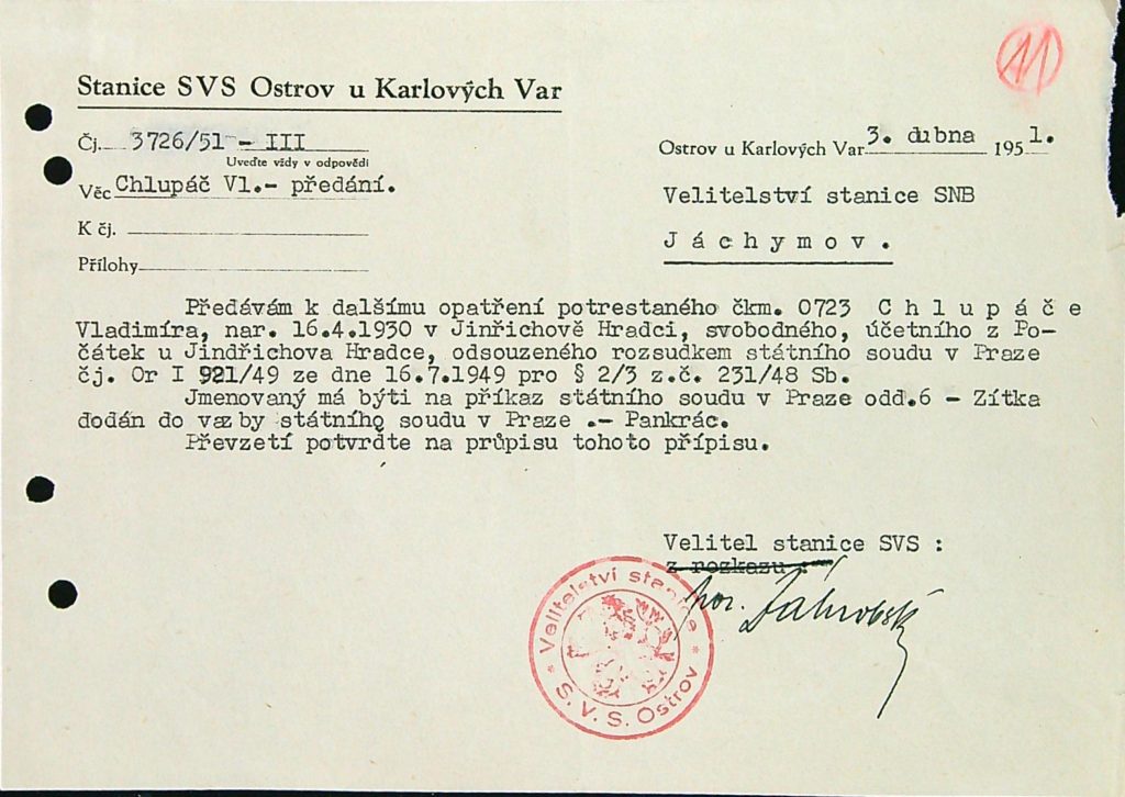 Chlupáč Osobní Vězeňský Spis (121)