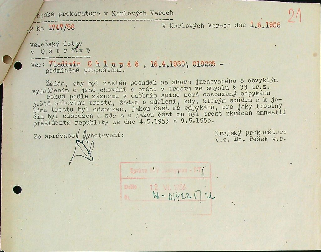 Chlupáč Osobní Vězeňský Spis (37)