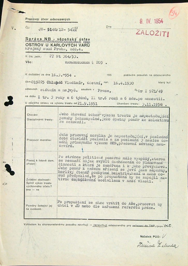 Chlupáč Osobní Vězeňský Spis (52)