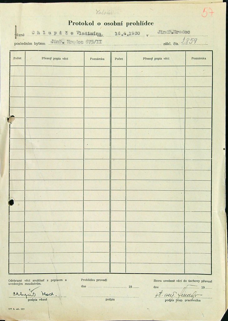 Chlupáč Osobní Vězeňský Spis (79)