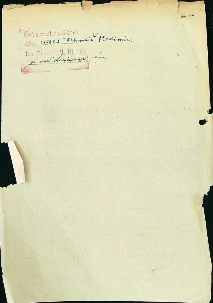 Chlupáč Osobní Vězeňský Spis (82)