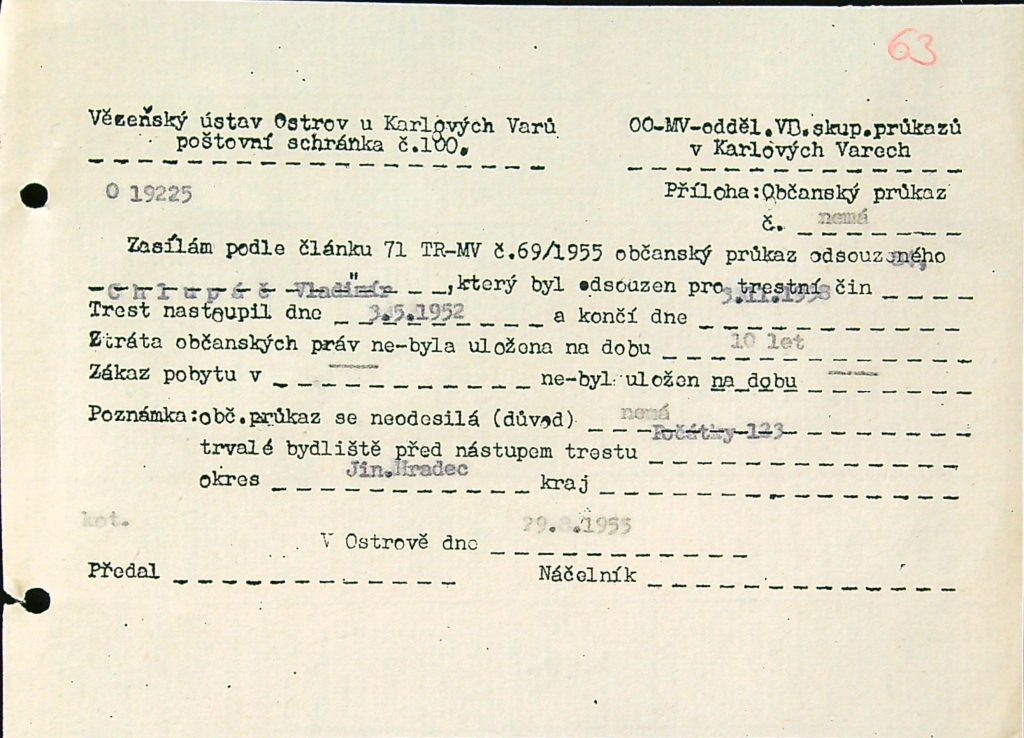 Chlupáč Osobní Vězeňský Spis (85)