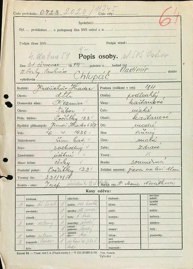 Chlupáč Osobní Vězeňský Spis (86)