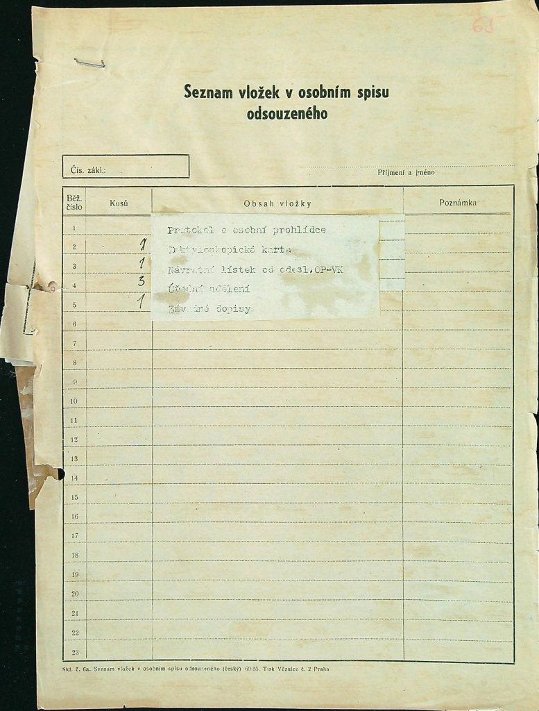 Chlupáč Osobní Vězeňský Spis (88)