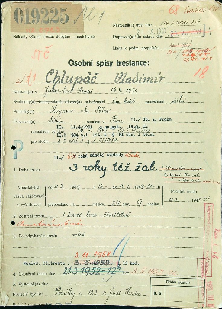 Chlupáč Osobní Vězeňský Spis (91)