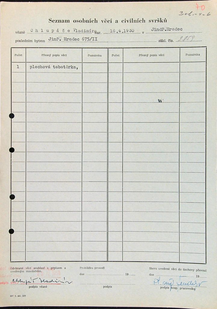 Chlupáč Osobní Vězeňský Spis (94)