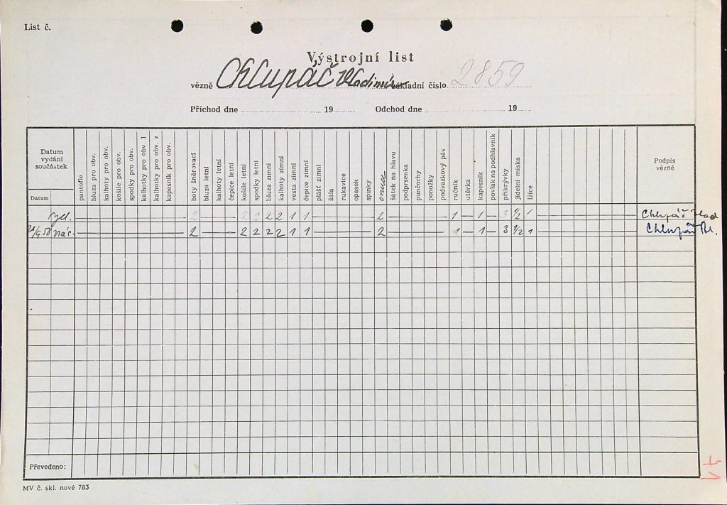 Chlupáč Osobní Vězeňský Spis (96)