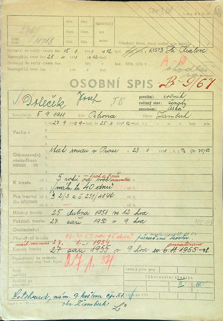 Doleček Osobní Vězeňský Spis (1)