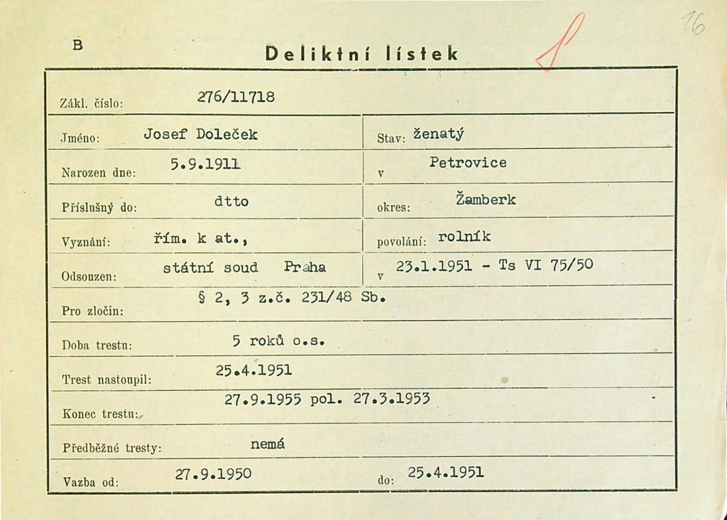 Doleček Osobní Vězeňský Spis (20)