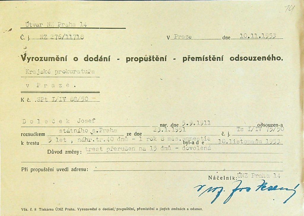 Doleček Osobní Vězeňský Spis (25)