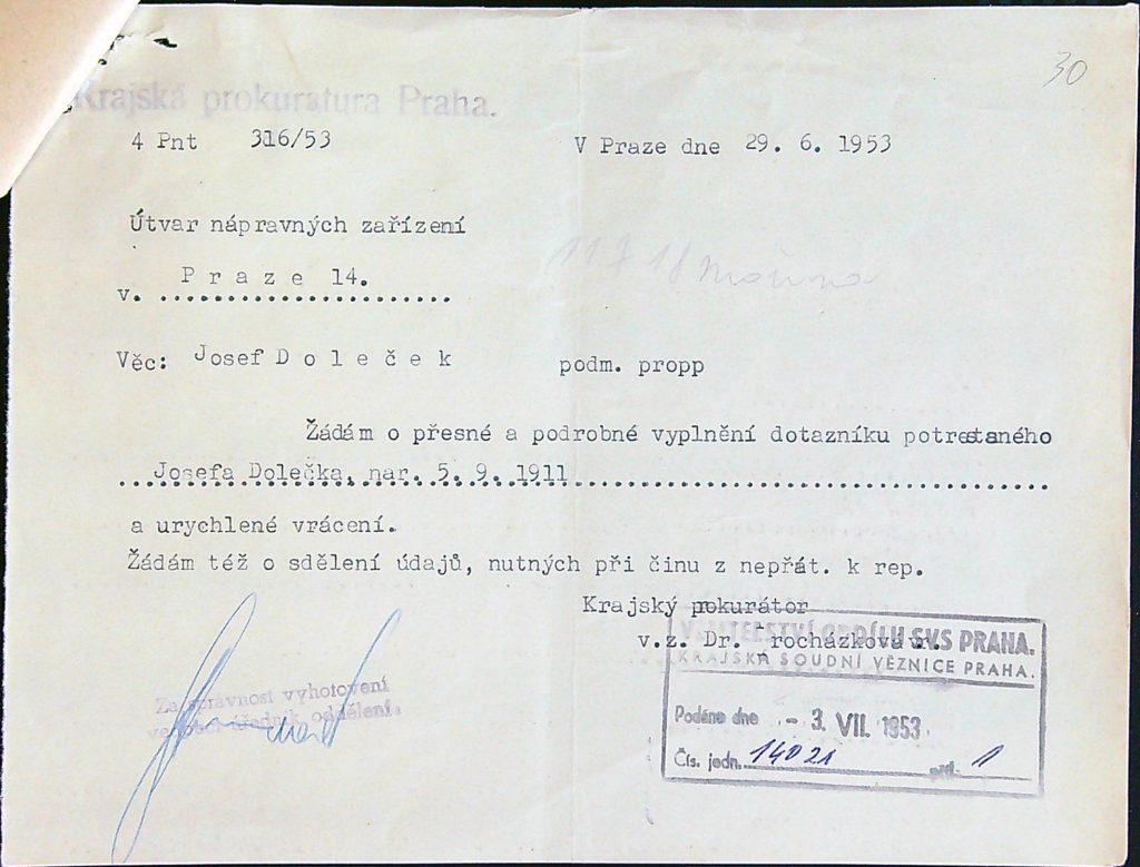 Doleček Osobní Vězeňský Spis (37)