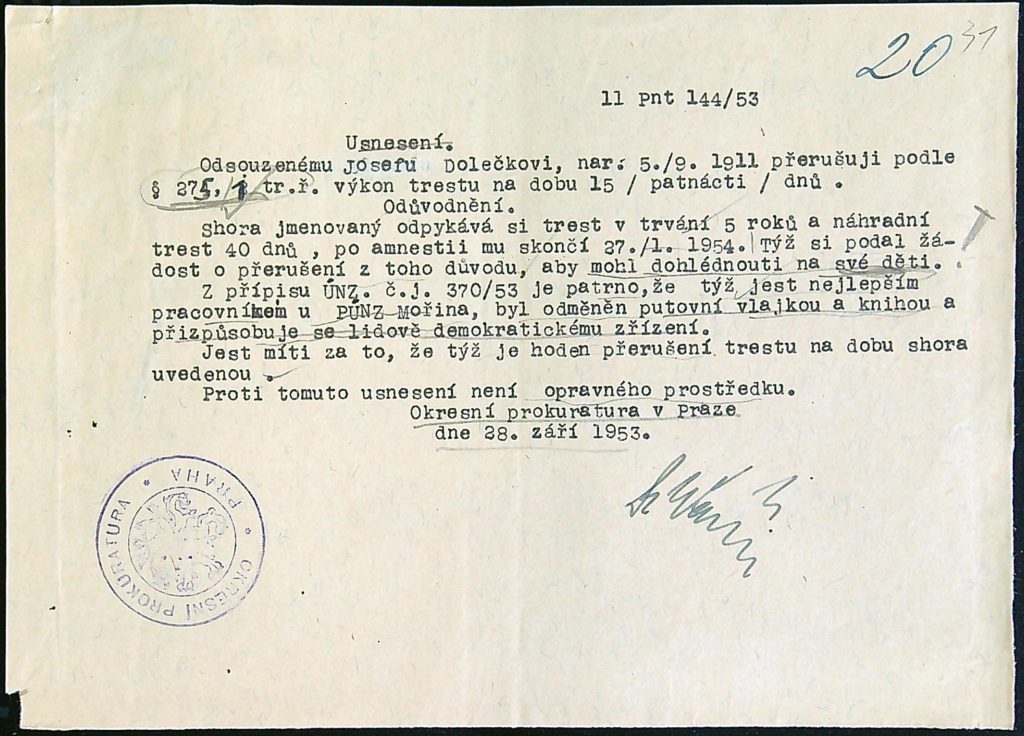 Doleček Osobní Vězeňský Spis (38)