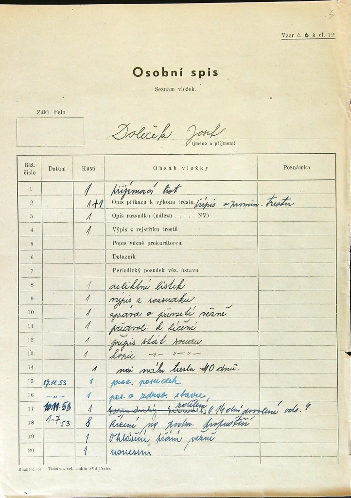 Doleček Osobní Vězeňský Spis (5)