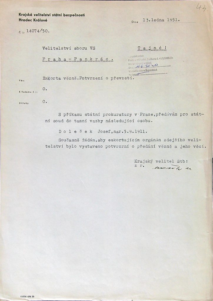 Doleček Osobní Vězeňský Spis (53)