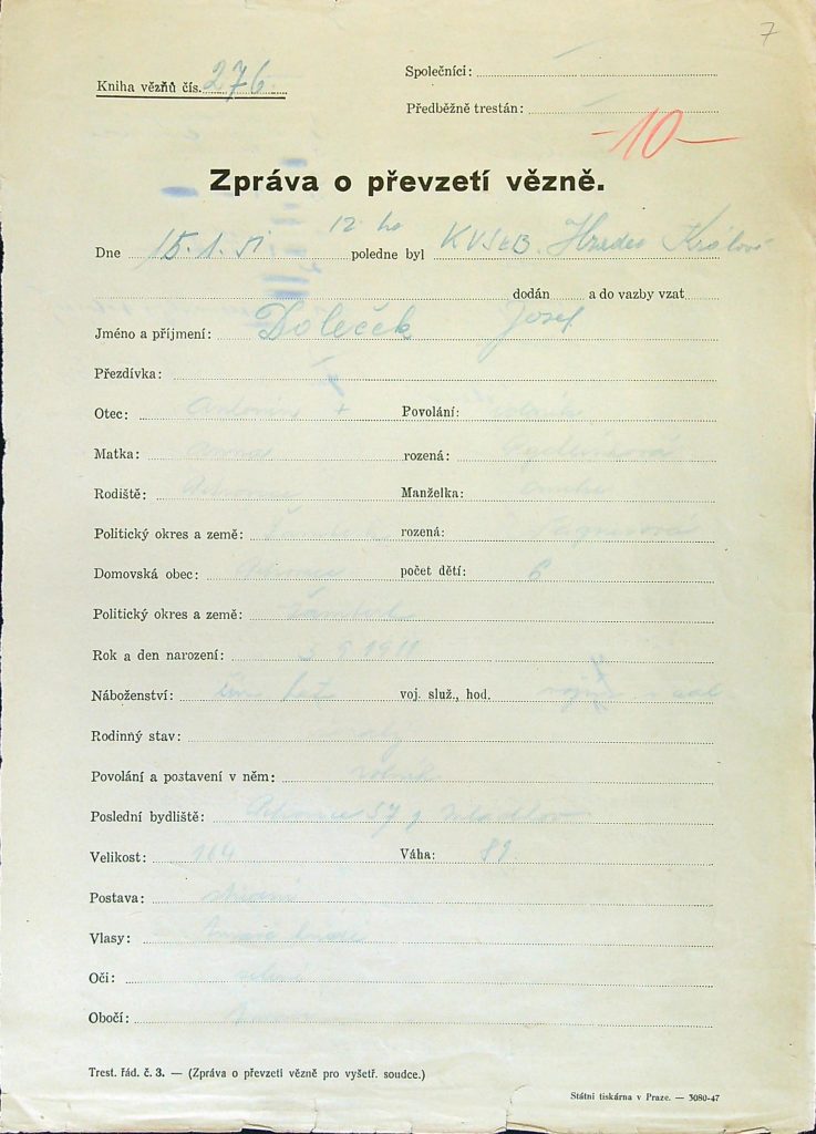 Doleček Osobní Vězeňský Spis (8)