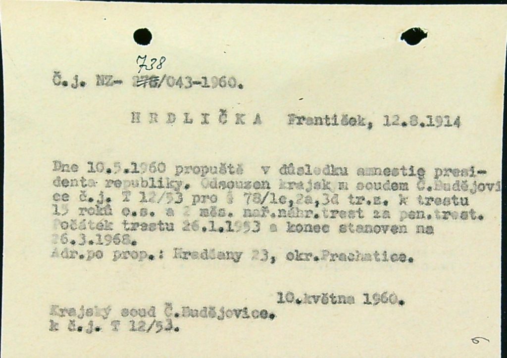 Hrdlička Osobní Vězeňský Spis (10)