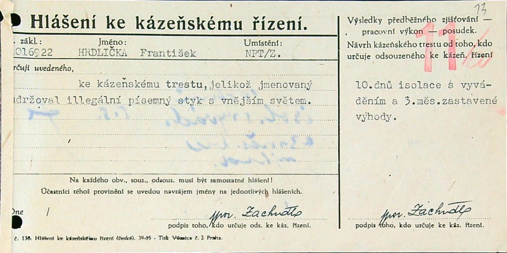 Hrdlička Osobní Vězeňský Spis (20)