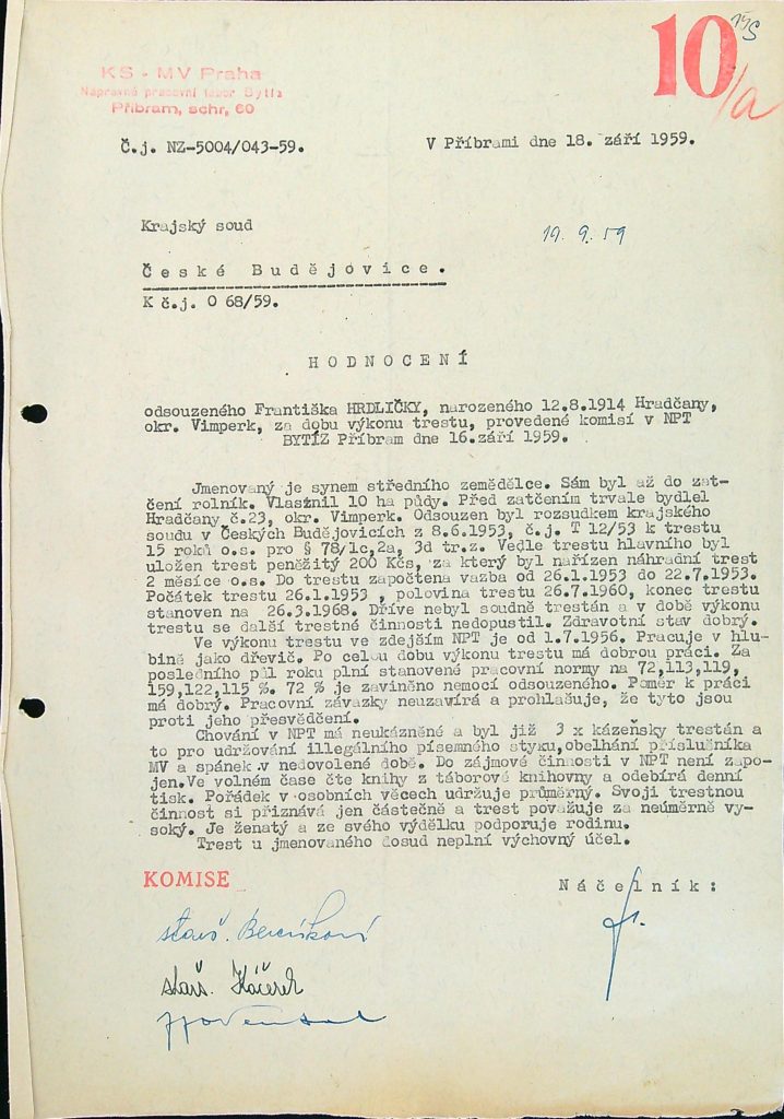 Hrdlička Osobní Vězeňský Spis (24)