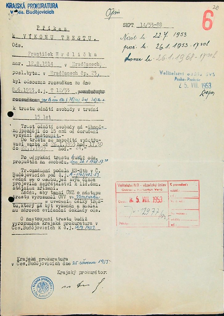 Hrdlička Osobní Vězeňský Spis (29)