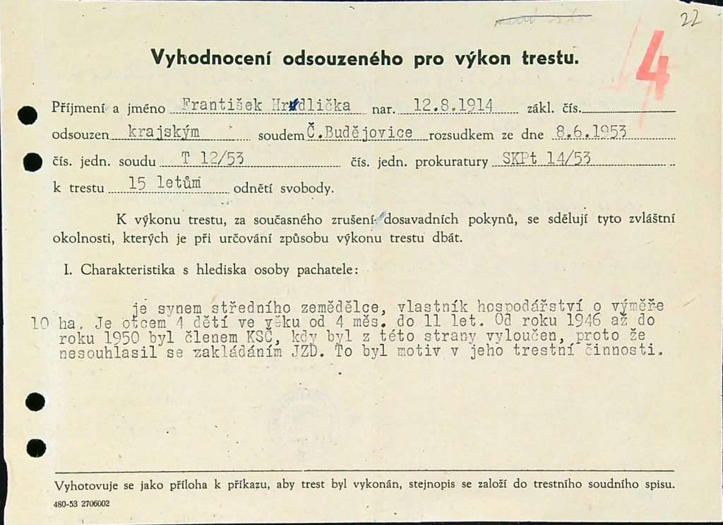 Hrdlička Osobní Vězeňský Spis (31)