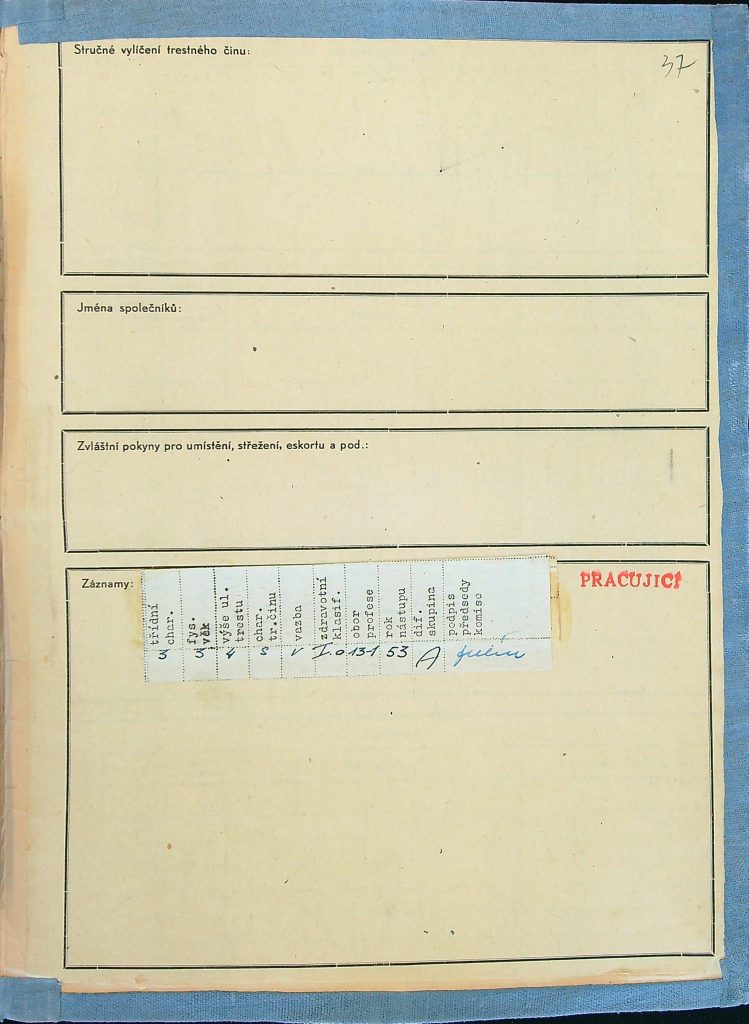 Hrdlička Osobní Vězeňský Spis (55)