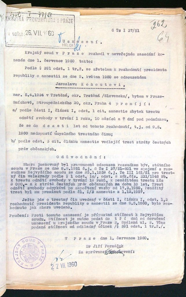 Kohout Usnesení O Rozhodnutí Amnestie (1)