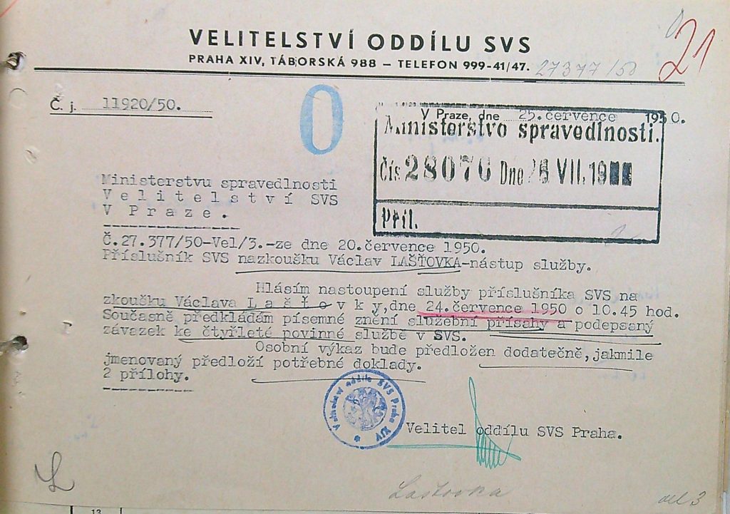 Laštovka Nástup Služby U Svs Příslušník Na Zkoušku (1)