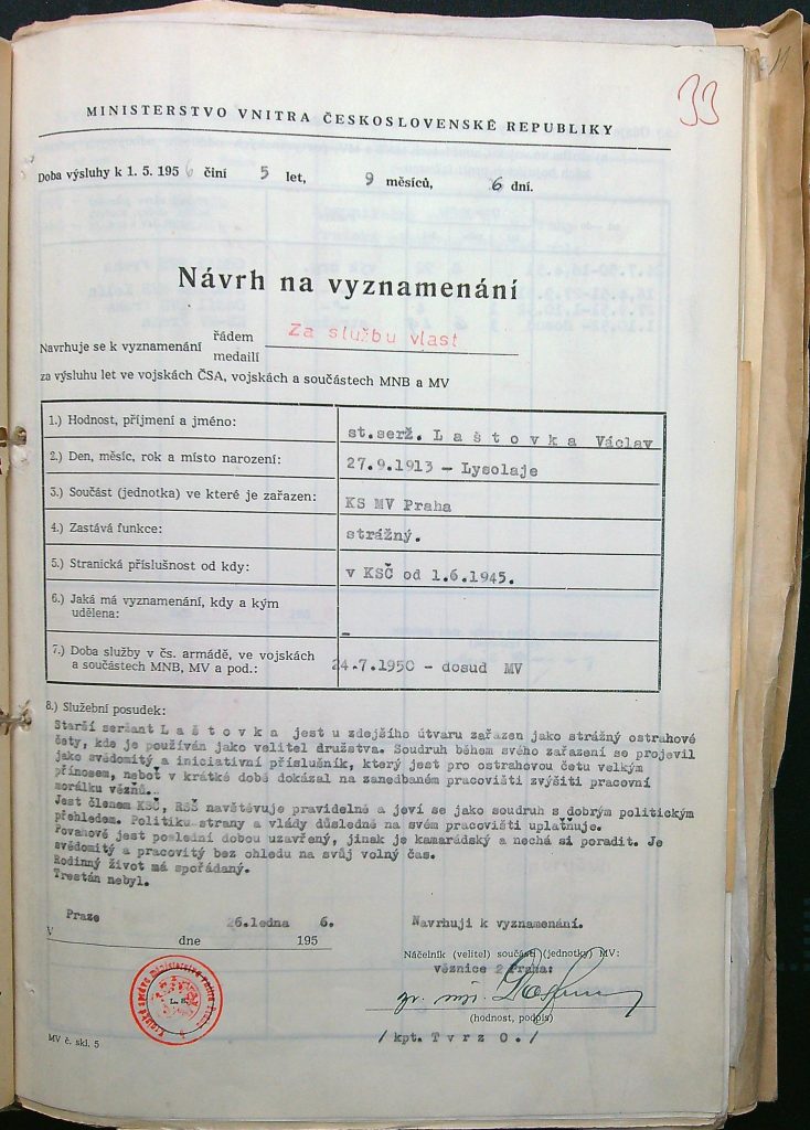 Laštovka Návrh Na Vyznamenání (1)