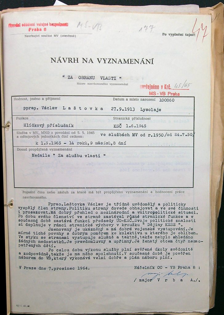 Laštovka Návrh Na Vyznamenání (5)