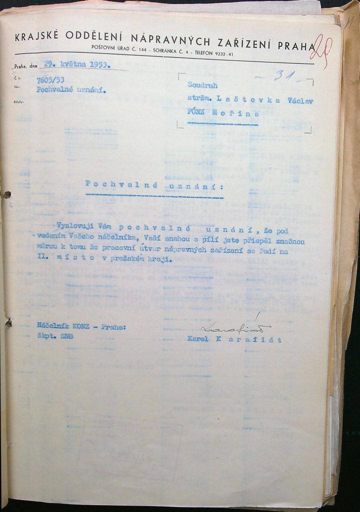 Laštovka Pochvalné Uznání