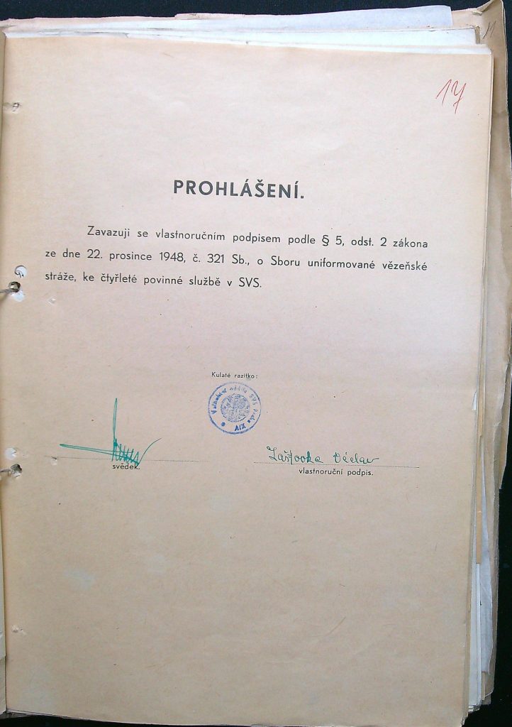 Laštovka Prohlášení O Službě U Svs