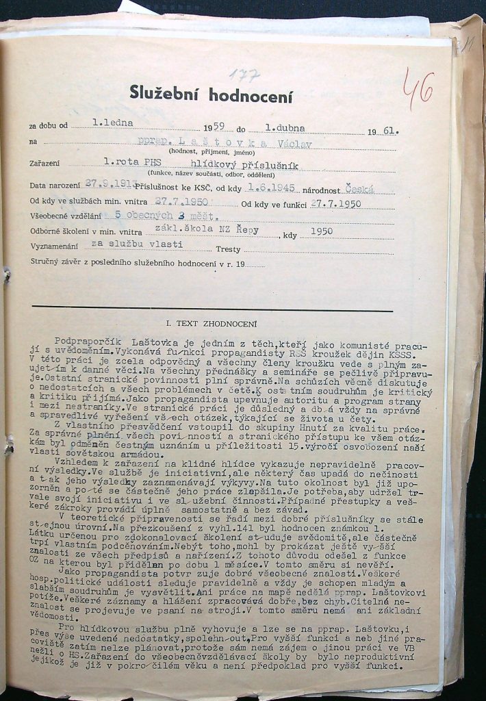 Laštovka Služební Hodnocení (1)