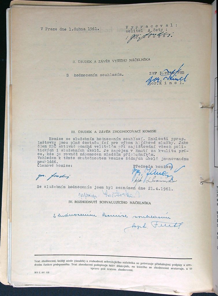 Laštovka Služební Hodnocení (2)