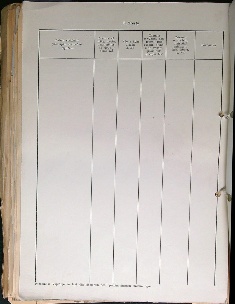 Laštovka Záznam O Odměnách A Trestech (3)