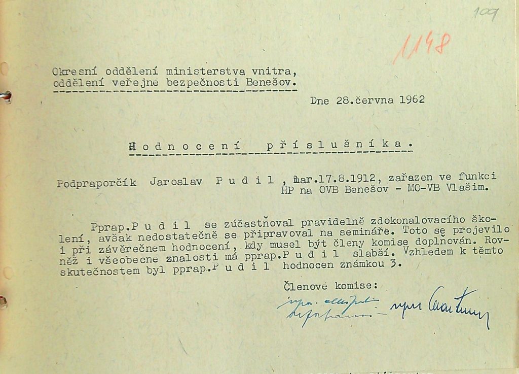 Pudil Hodnocení Příslušníka