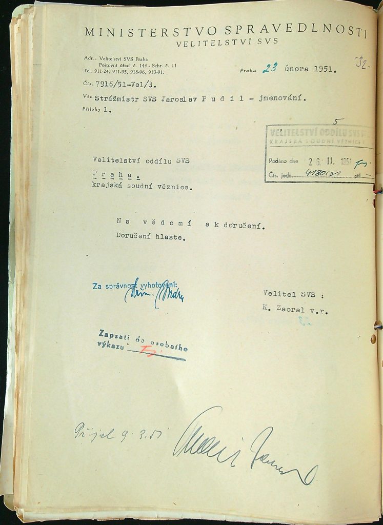 Pudil Jmenování Štábním Strážmistrem Svs (1)