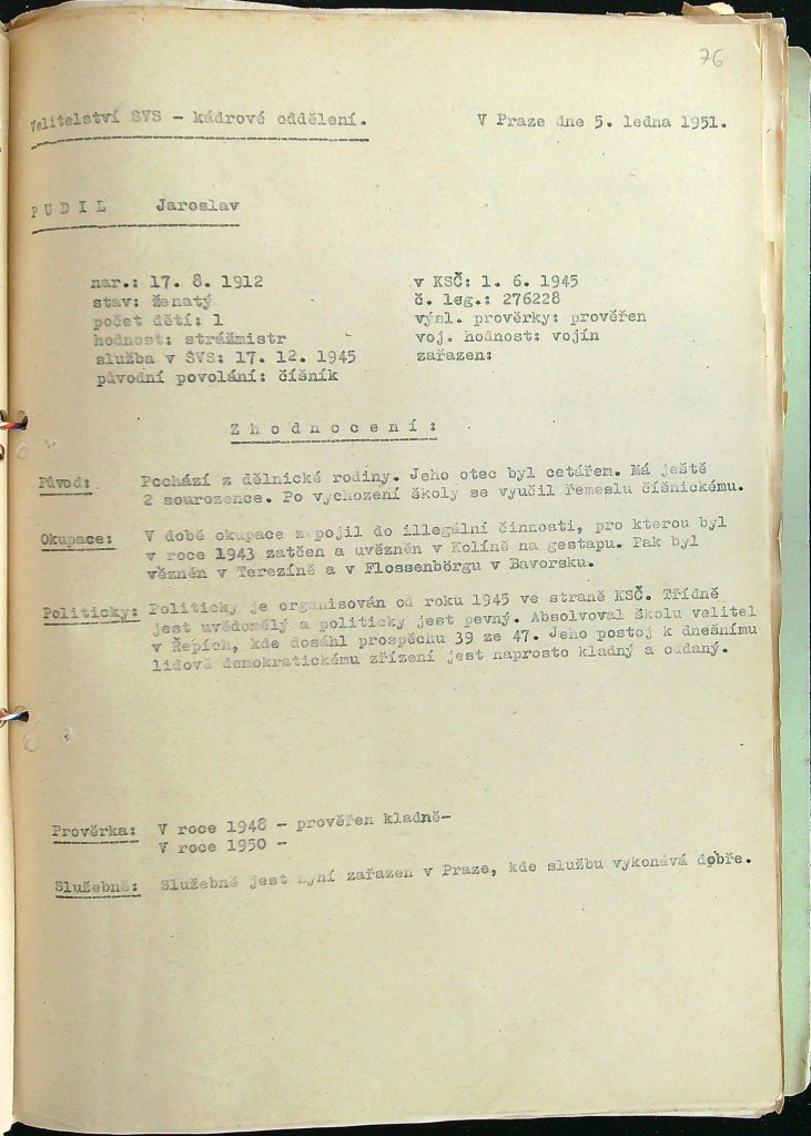 Pudil Kádrové Zhodnocení (1)