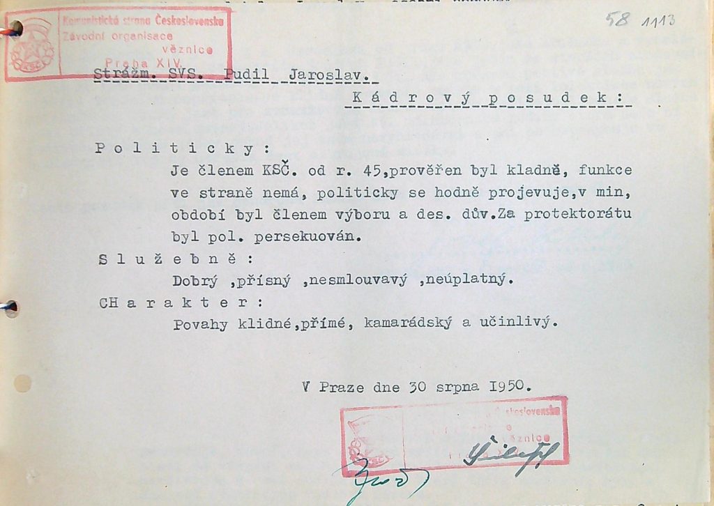 Pudil Kádrový Posudek (2)